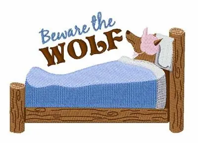 Crafted Beware The Wolf Embroidery Design