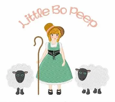 Grab Now Bo Peep Embroidery Design