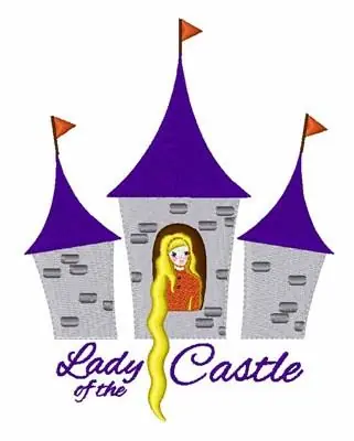Lady Of Castle Embroidery Design Brand New