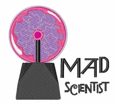 Fresh Stock Mad Scientist Embroidery Design