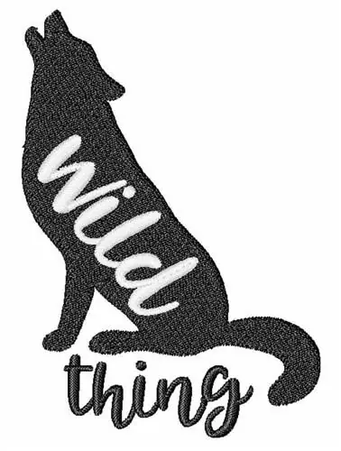 Wholesale Wild Thing Silhouette Embroidery Design