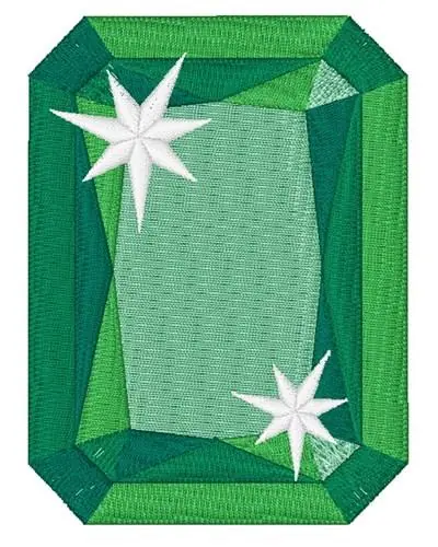 Emerald May Birthstone Embroidery Design Secure Checkout