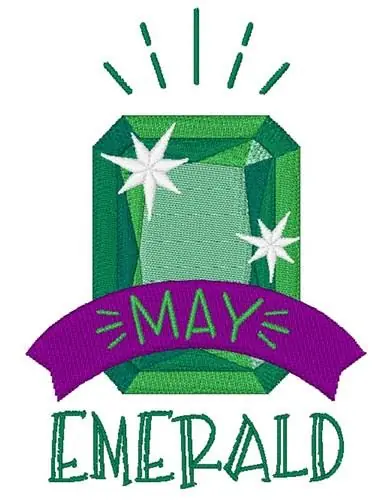 May Birthstone Embroidery Design Time-Limited