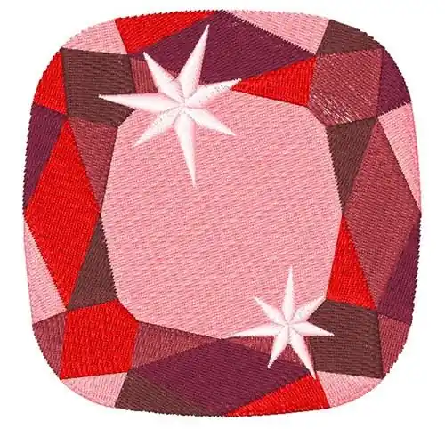 Garnet Birthstone Embroidery Design High Quality