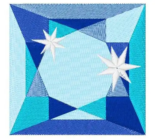 Blue Topaz Birthstone Embroidery Design Popular