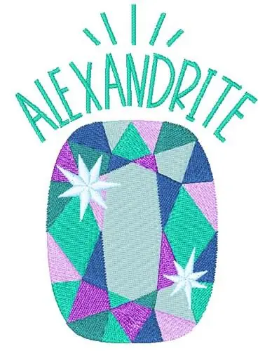 Top Rated June Birthstone Embroidery Design