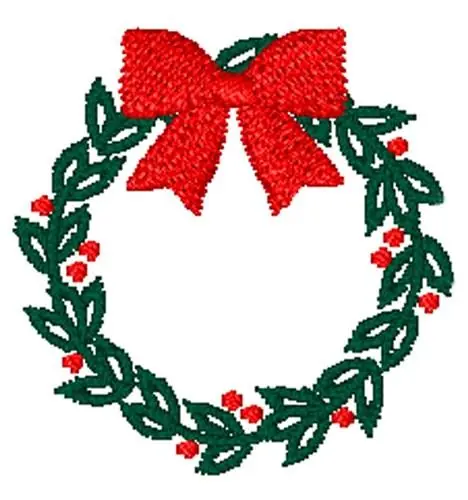 Christmas Wreath Embroidery Design Original