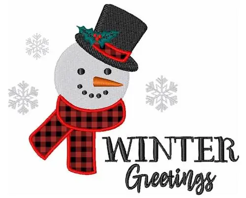 Limited Edition Winter Greetings Embroidery Design