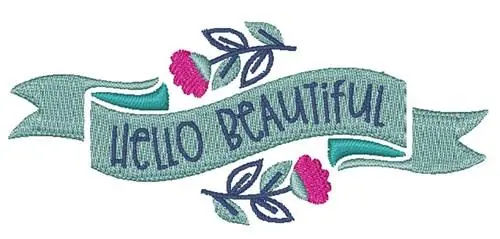 Hello Beautiful Embroidery Design Grab Now