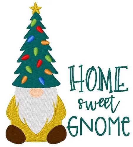 Home Sweet Gnome Embroidery Design Bulk Order
