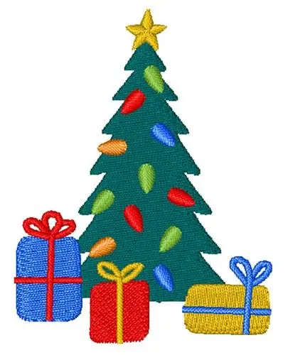 Factory Price Christmas Tree Embroidery Design