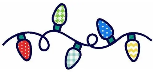 Applique Christmas Tree Lights Embroidery Design Professional Grade
