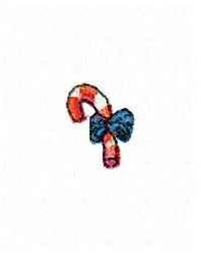 Candy Cane Embroidery Design Genuine