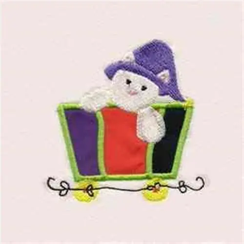 Trusted Brand Halloween Train Cat Embroidery Design
