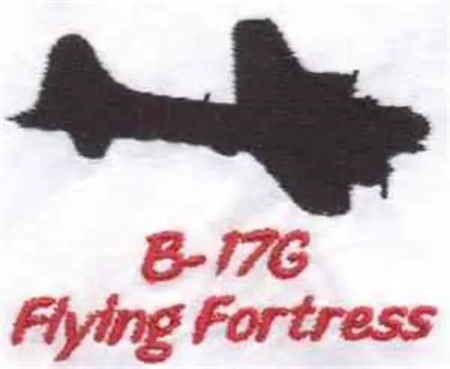 B-17G Flying Fortress Embroidery Design Modern
