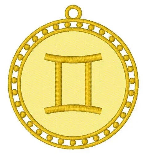 FSL Gemini Ornament Embroidery Design Original