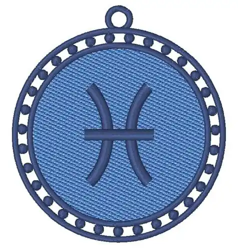 FSL Pisces Ornament Embroidery Design Free Returns