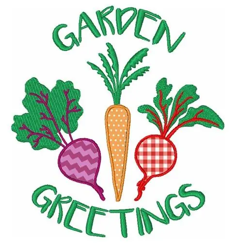 Popular Garden Greetings Embroidery Design