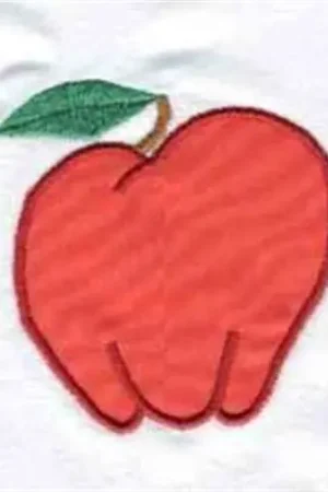 Applique Apple Embroidery Design Brand New