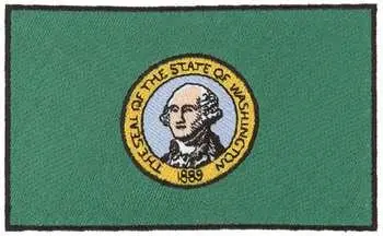 Authentic Washington Flag Embroidery Design