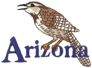 Arizona Cactus Wren Embroidery Design New Arrival