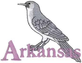 Arkansas Mockingbird Embroidery Design Bulk Order