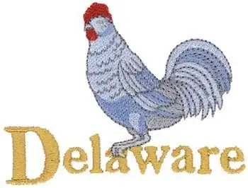 Best Seller Delaware Blue Hen Chicken Embroidery Design