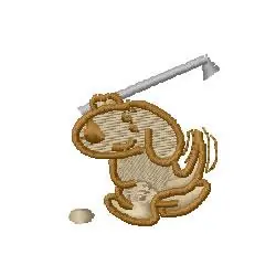 Golf Dog Embroidery Design Genuine