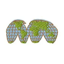 Globe Embroidery Design Special Offer