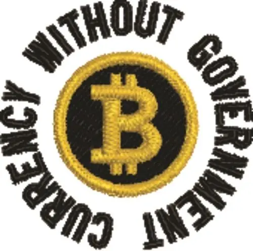 Currency Without Government Embroidery Design Authentic