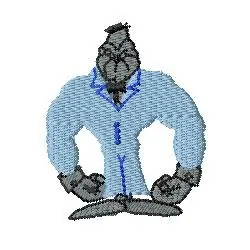 Gorilla In Clothes Embroidery Design Limited Edition