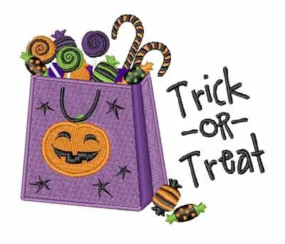 Brand New Trick or Treat Embroidery Design