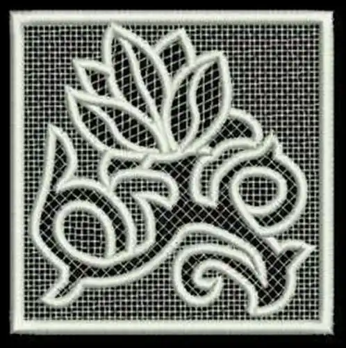 Don’t Miss Out FSL Floral Lace Square Embroidery Design