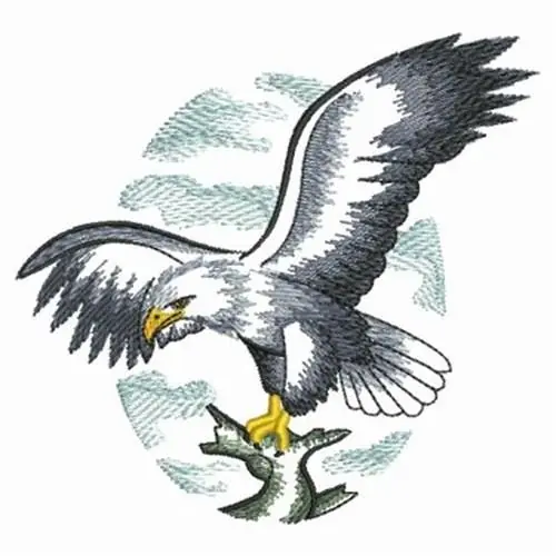 Brush Painting Eagles Embroidery Design Wholesale