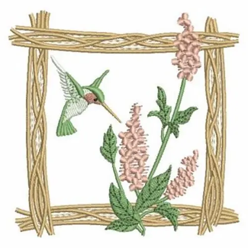 Modern Elegant Hummingbirds Embroidery Design
