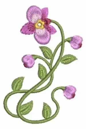 Art Nouveau Flowers Embroidery Design Express Delivery