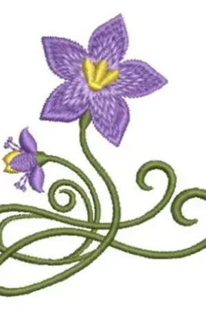 Art Nouveau Flowers Embroidery Design One Day Deal