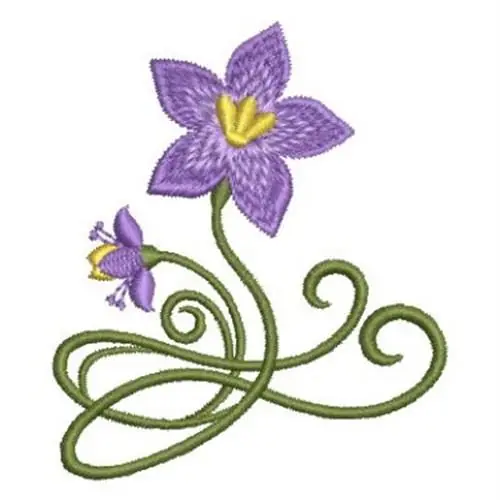 Art Nouveau Flowers Embroidery Design One Day Deal