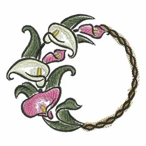 Calla Lily Wreath Embroidery Design Fresh Stock
