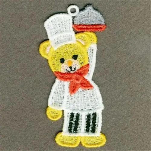 Warranty Included FSL Teddy Bear Chef Embroidery Design