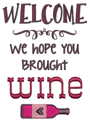 Best Price Brought Wine Embroidery Design