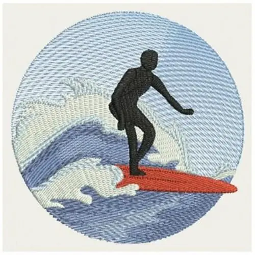 Surfer Silhouettes Embroidery Design Mega Sale