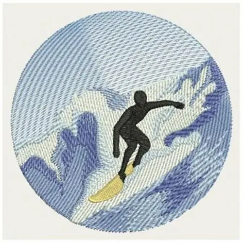Final Sale Surfer Silhouette Embroidery Design