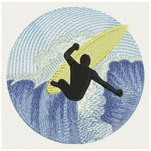 Trending Surfer Silhouettes Embroidery Design