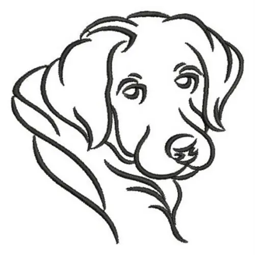 Budget Dog Head Outlines Embroidery Design