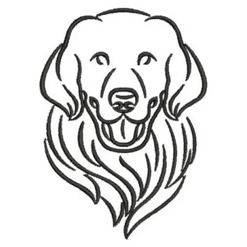 Dog Head Outlines Embroidery Design Instant Buy