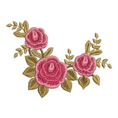 Seasonal Sale Classic Rose Corner Embroidery Design