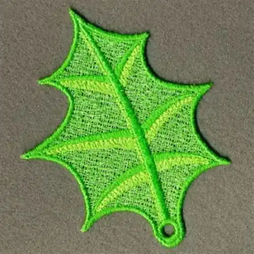 Viral FSL Leaves Bookmark Embroidery Design