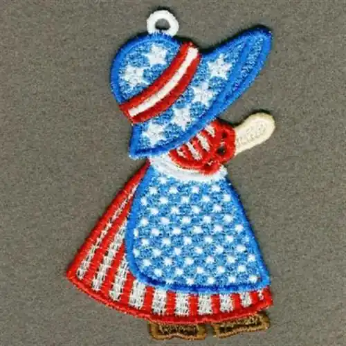FSL Patriotic Sunbonnets Embroidery Design Editor’s Pick