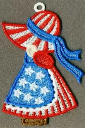 While Supplies Last FSL Patriotic Sunbonnets Embroidery Design